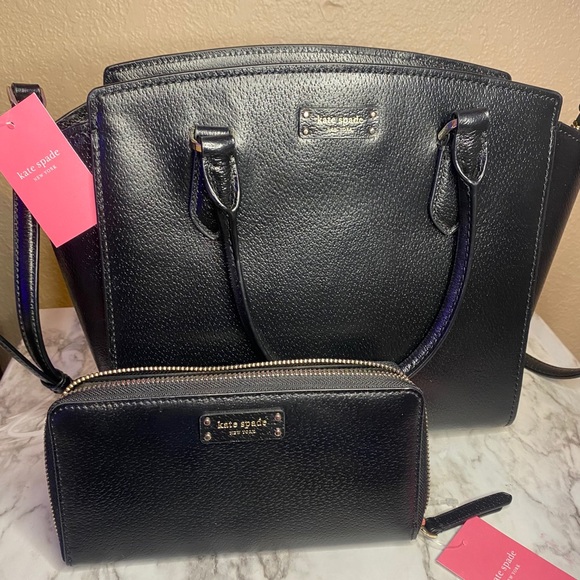 Kate spade medium satchel with wallet set